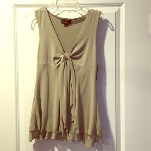 Green chiffon dress top